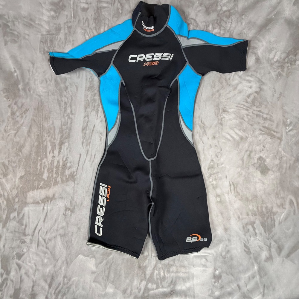 Cressi Lady Med 2.5mm Neoprene Shorty Wetsuit Black Blue M/3 Snorkeling Diving